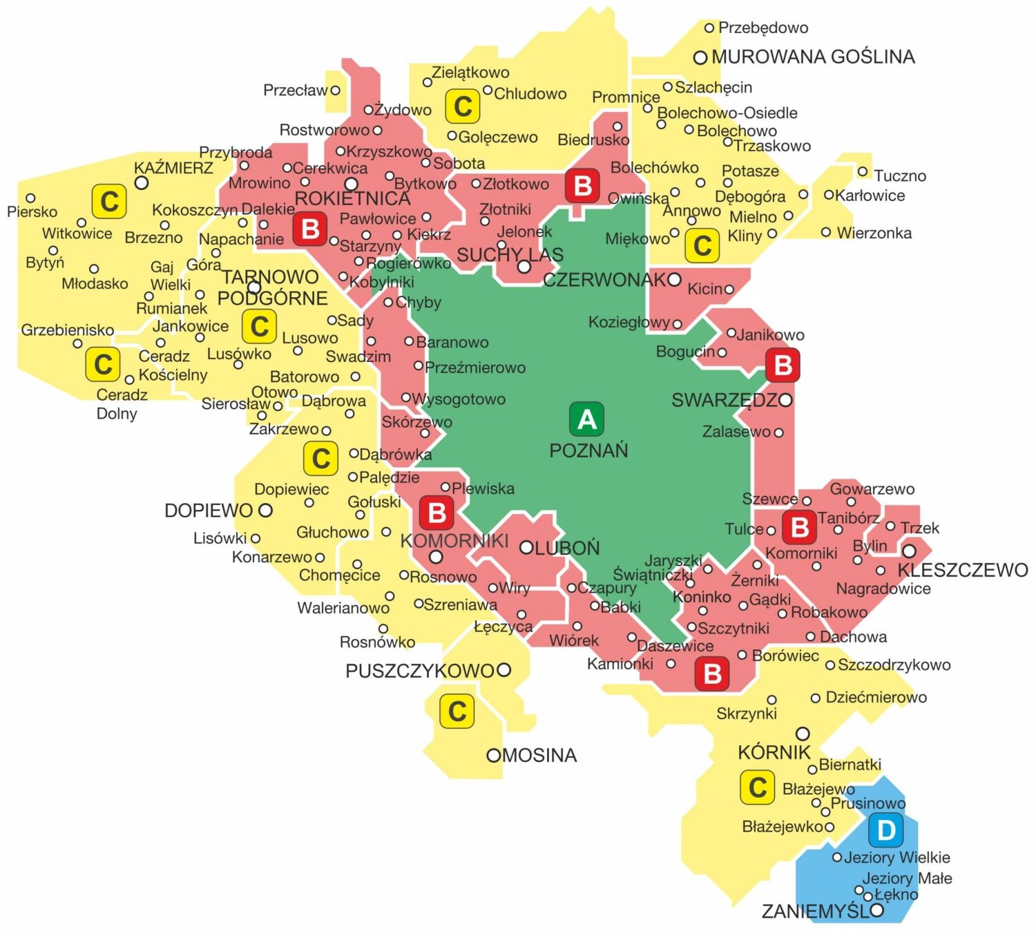 Mapa połączeń ZTM Bus Tramwaj Kolej BTK