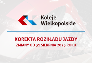 Korekta rozkładu jazdy – zmiany od 31 sierpnia 2025 roku