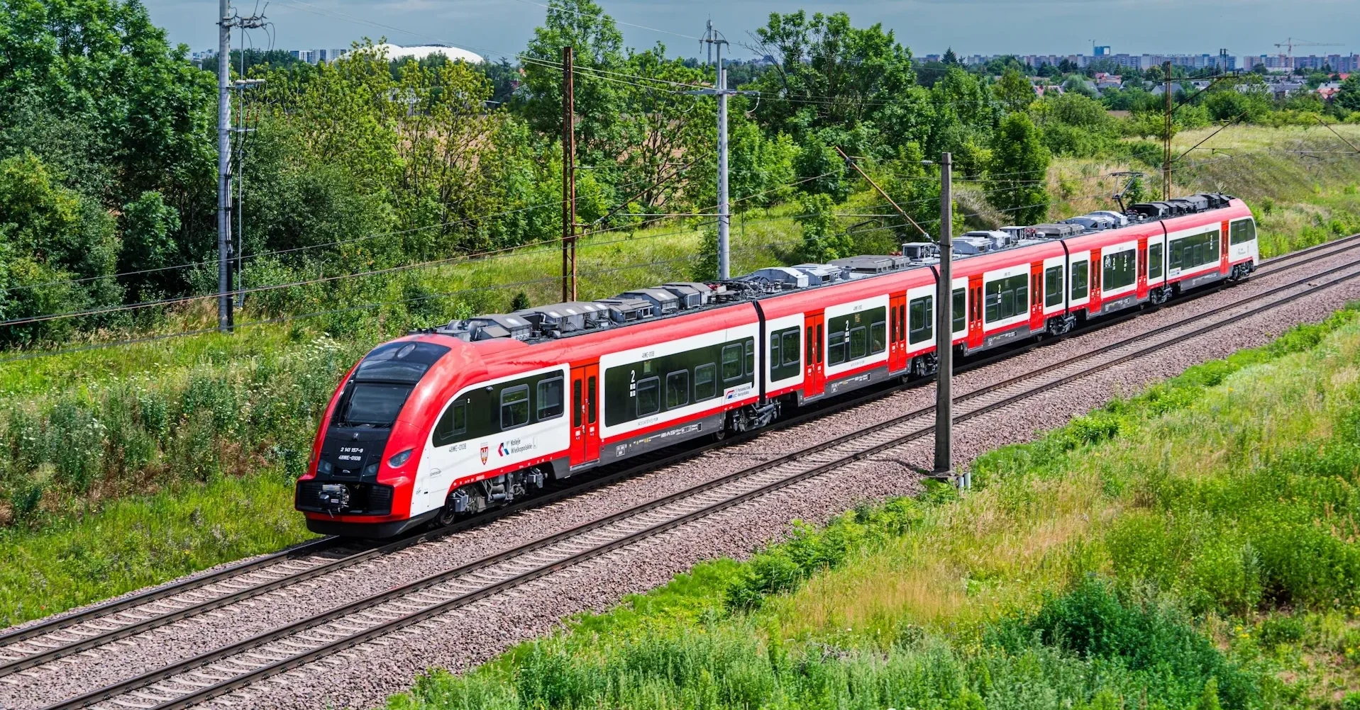 slider pociąg Kolei Wielkopolskich