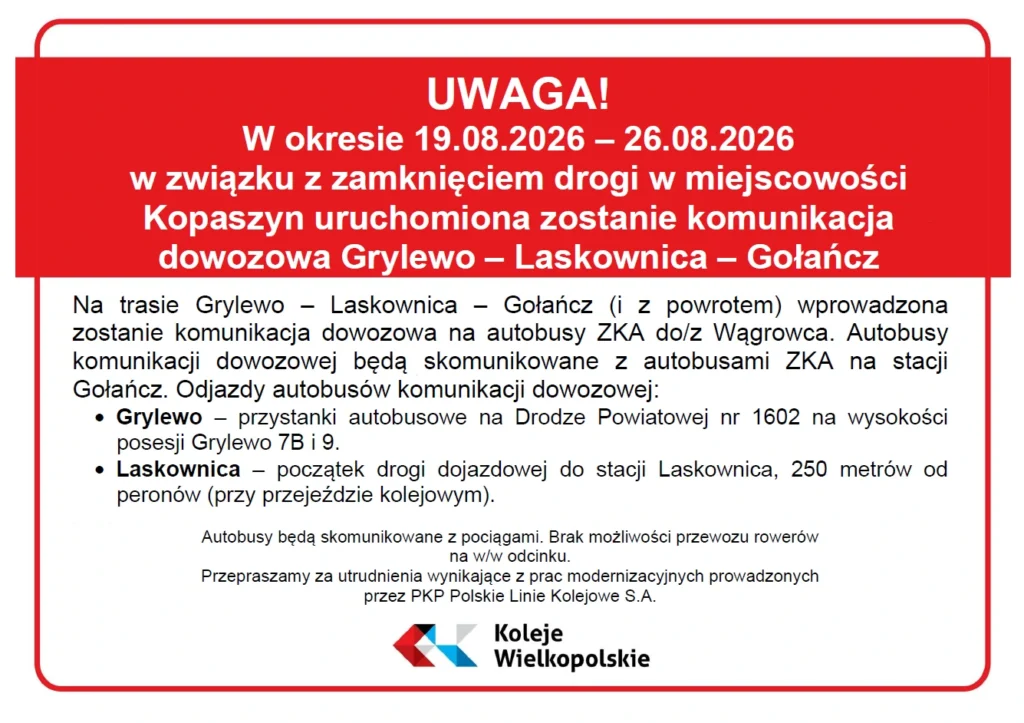 zmiany trasy 08 2026